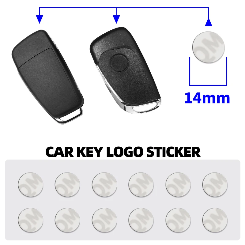 14mm Car Key Badge Emblem Replacement Car Key Sticker For Land Rover Hyundai Mitsubishi Mazda Ssangyong SEAT Chevrolet Renault 