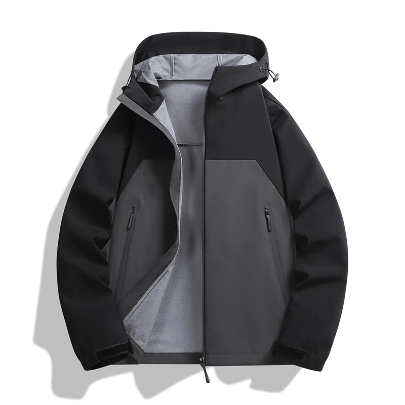 

Outdoor Windproof Hiking Jacket for Men Quality Waterproof Trekking Coats Fashion All-match with Hood Outerwear Multiple Colors