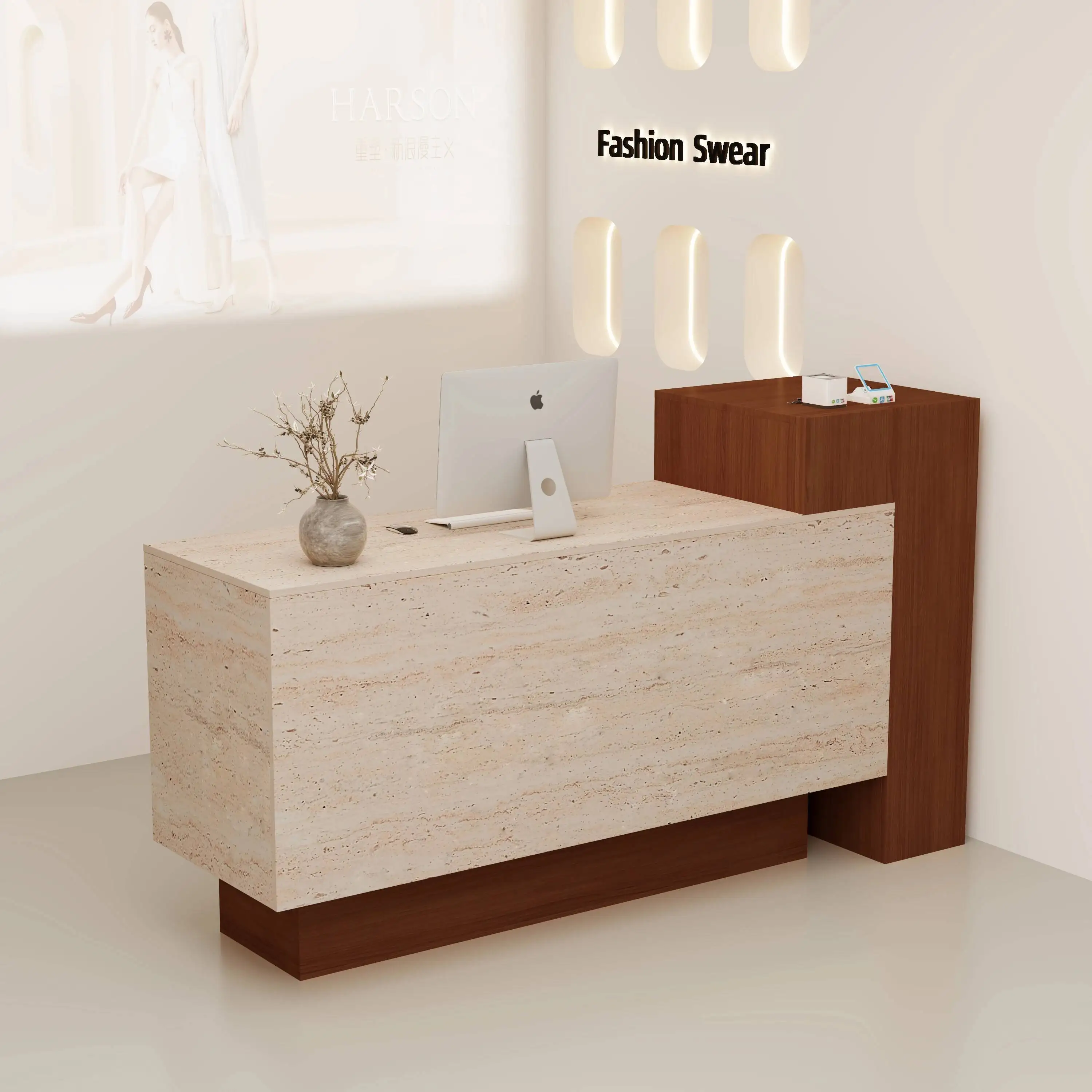 

Unique Desk Luxury Classic Nordic Reception Simple Decor Bar Counter Elegant Modern Escritorios De Oficina Office Furniture