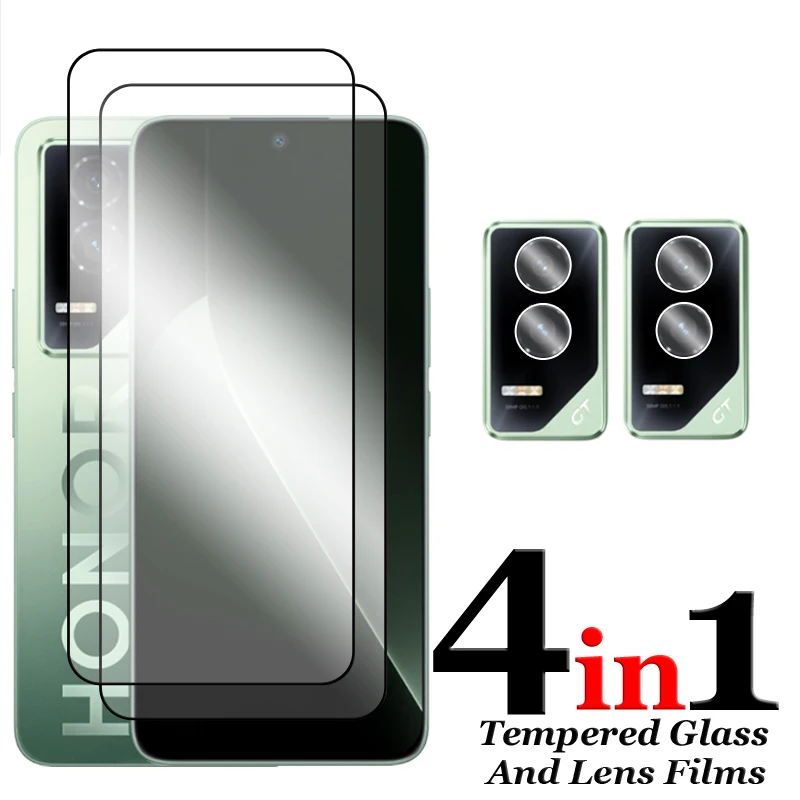 6in1 For Honor GT 5G Glass For Honor GT Tempered Glass 2.5D Full Cover Glue HD Screen Protector For Honor GT 5G Lens Film