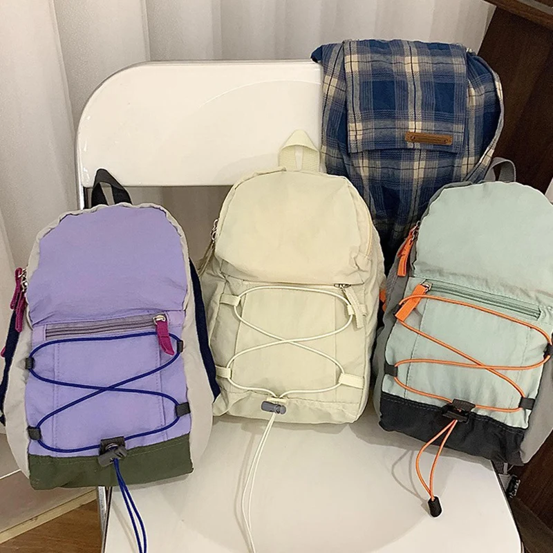 

Mini Travel Backpack Lightweight Retro Picnic Pack Women Outdoor Sports Mountaineering Hiking Shoulder Bag Students Schoolbag