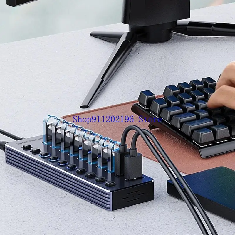 adaptador-divisor-usb30-velocidade-4-7-10-portas-com-caixa-aluminio-duravel-para-necessidades-dados-e-carregamento-5gbps