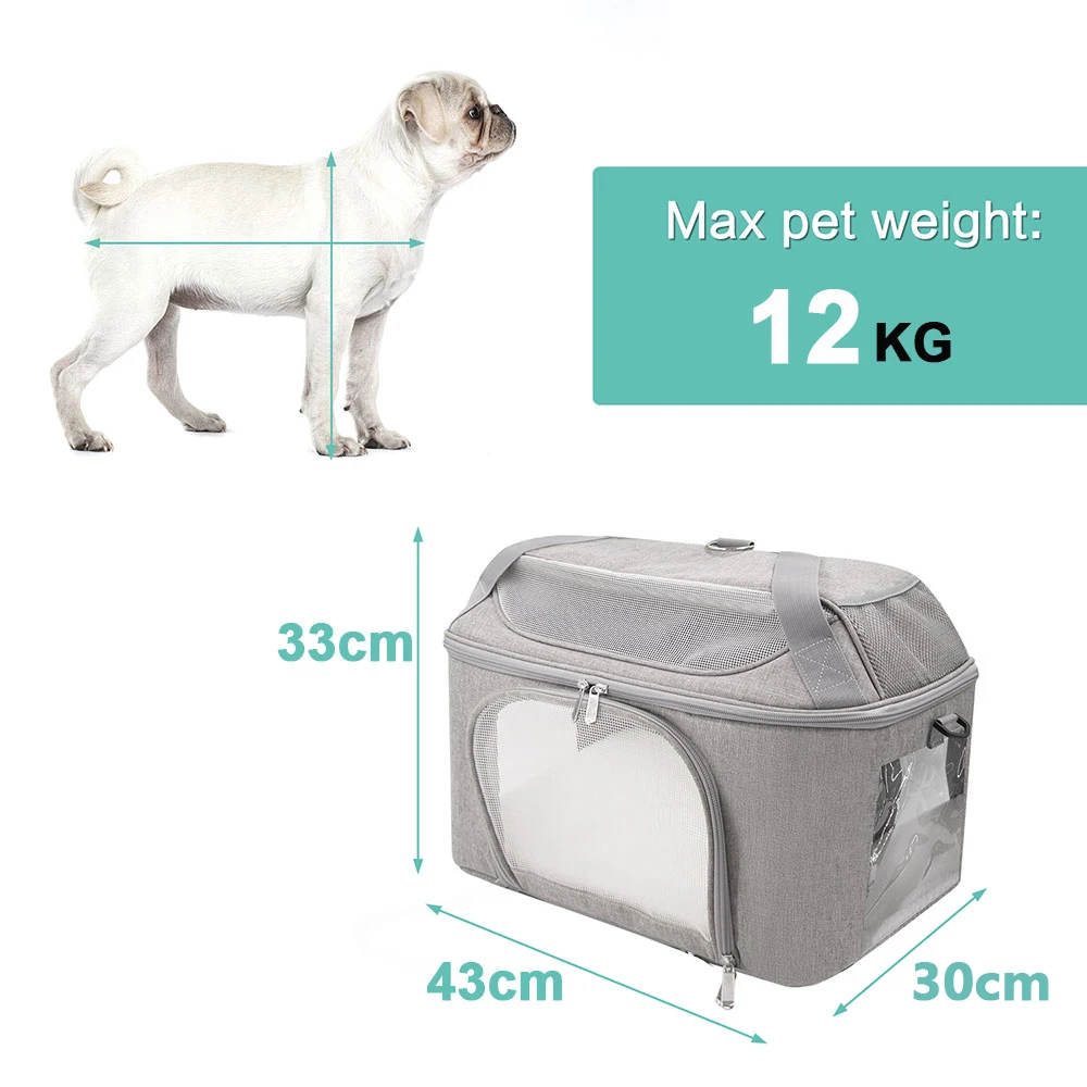 Dog Backpack Breathable Pet Portable Foldable Carrier Bag Travel Airline Approved Transport Bag For Small Dogs And Cats Outgoing