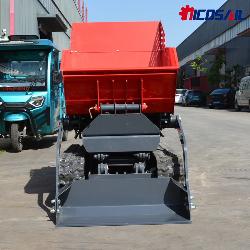 Mini-transporteur hydraulique sur chenilles, capacité de 1000 kg, pour exploitation agricole, verger et serre