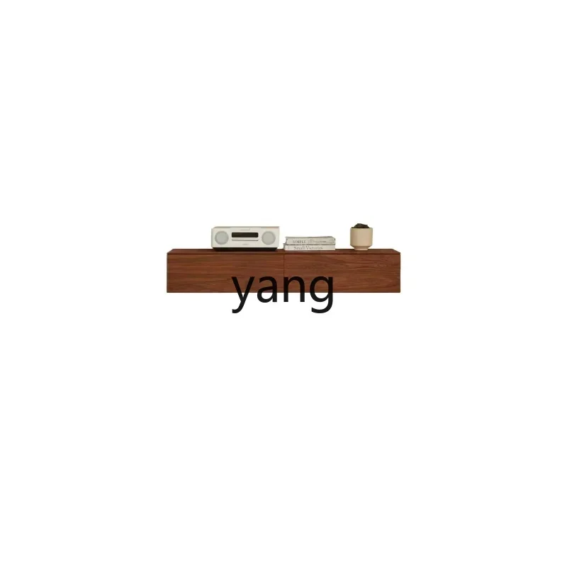 

LTT solid wood wall-mounted TV cabinet simple modern locker living room suspended splicing floor cabinet