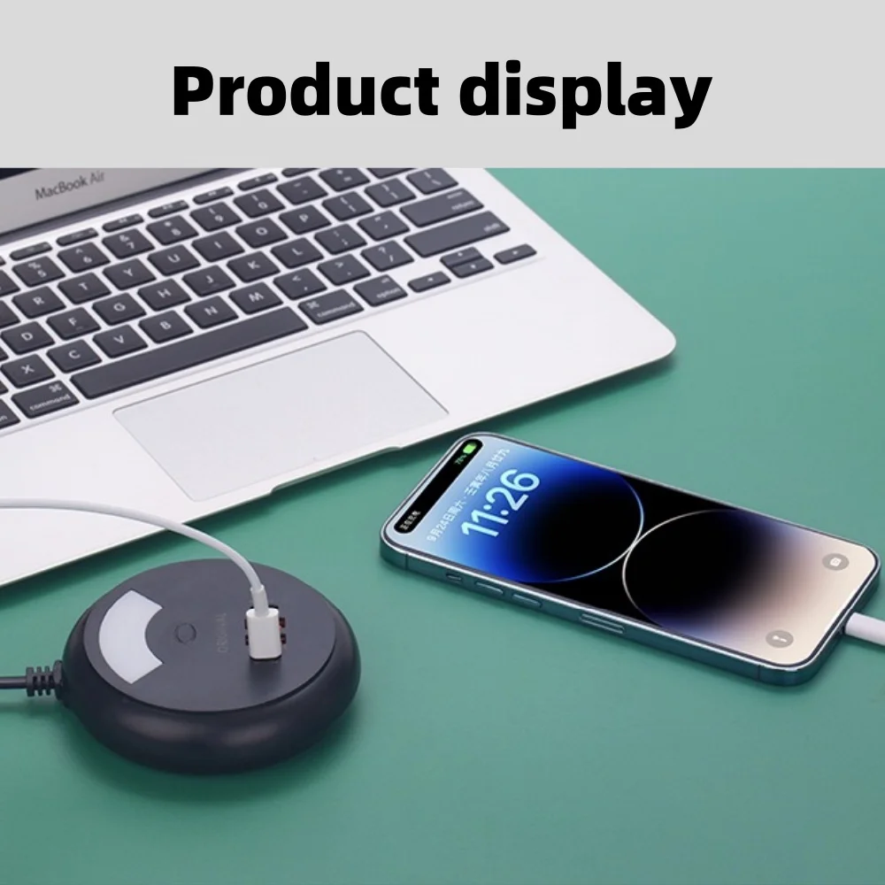 

35W PD USB Quick Charger 4IN1 QC 3.0 Fast Charging Touch LED Light Type-C EU UK US Plug Desktop Power Adapter For Iphone Samsung