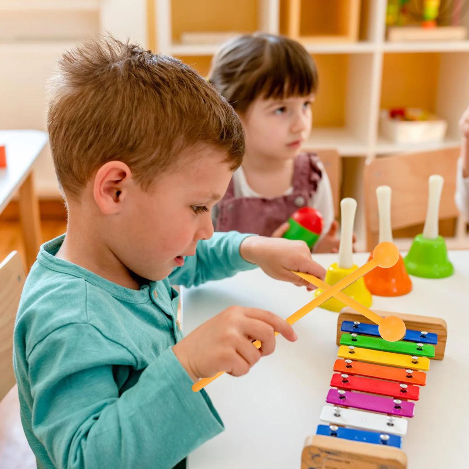 

2Pcs Percussion Hammers Plastic Mallets for Xylophone Glockenspiel Tongue Drum Beginner Music Instrument Sticks