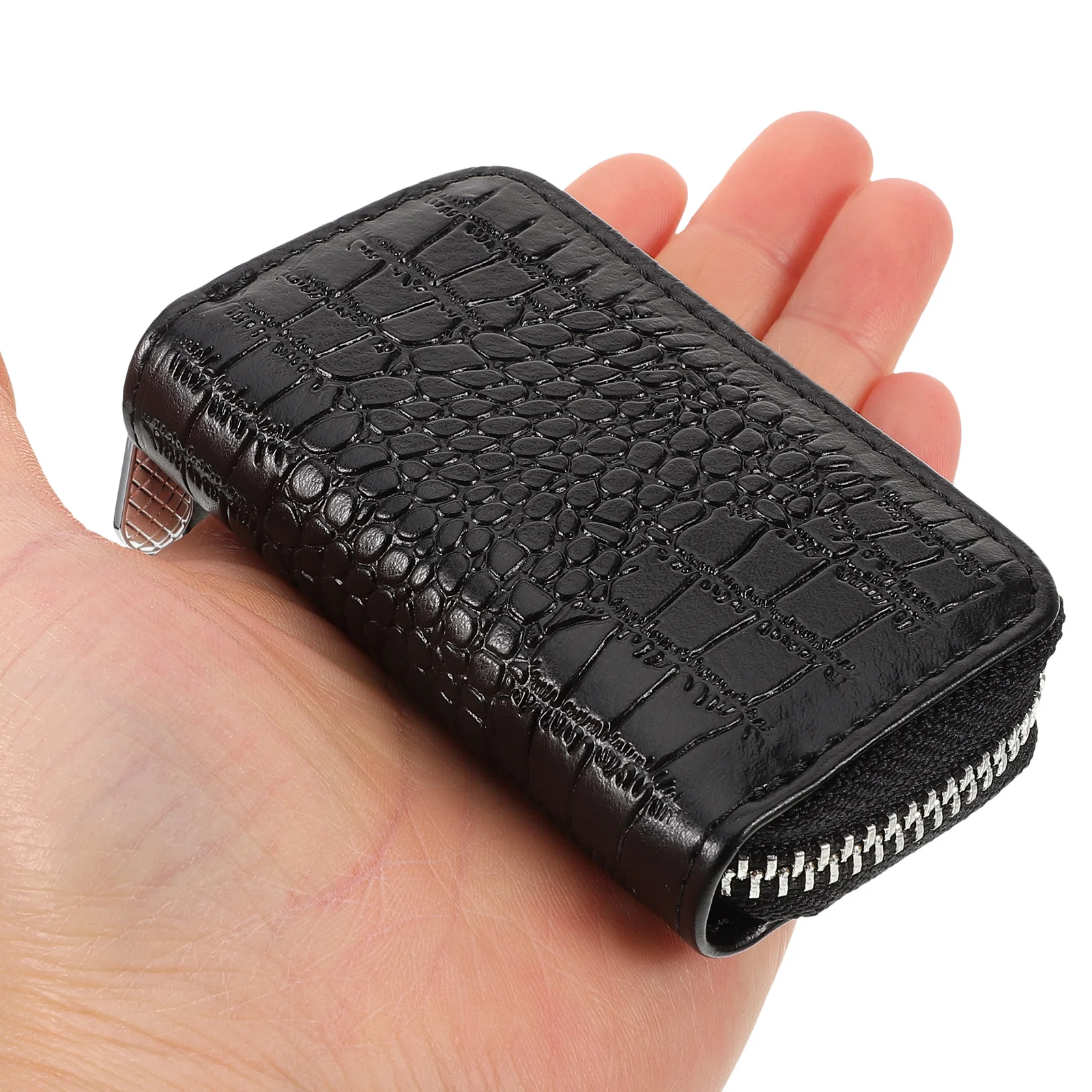 

Crocodile Pattern Car Key Case Zipper Key Bag Durable Keychain Pouch Compatible with Multiple Car Keys Stylish Protector Holder