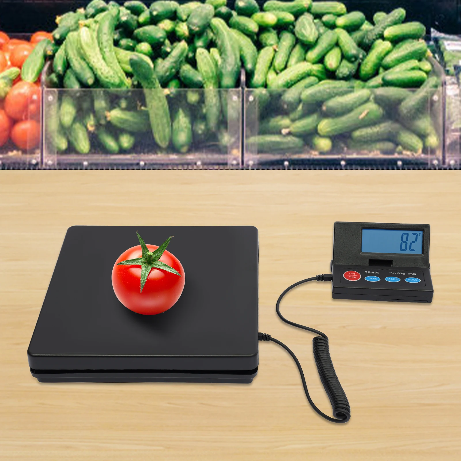 Digitale Paketwaage, 110 lbs, Präzisionswaage, elektronische Plattformwaage, Industriewaage zum Wiegen von Fabrik-Hardware-Laden