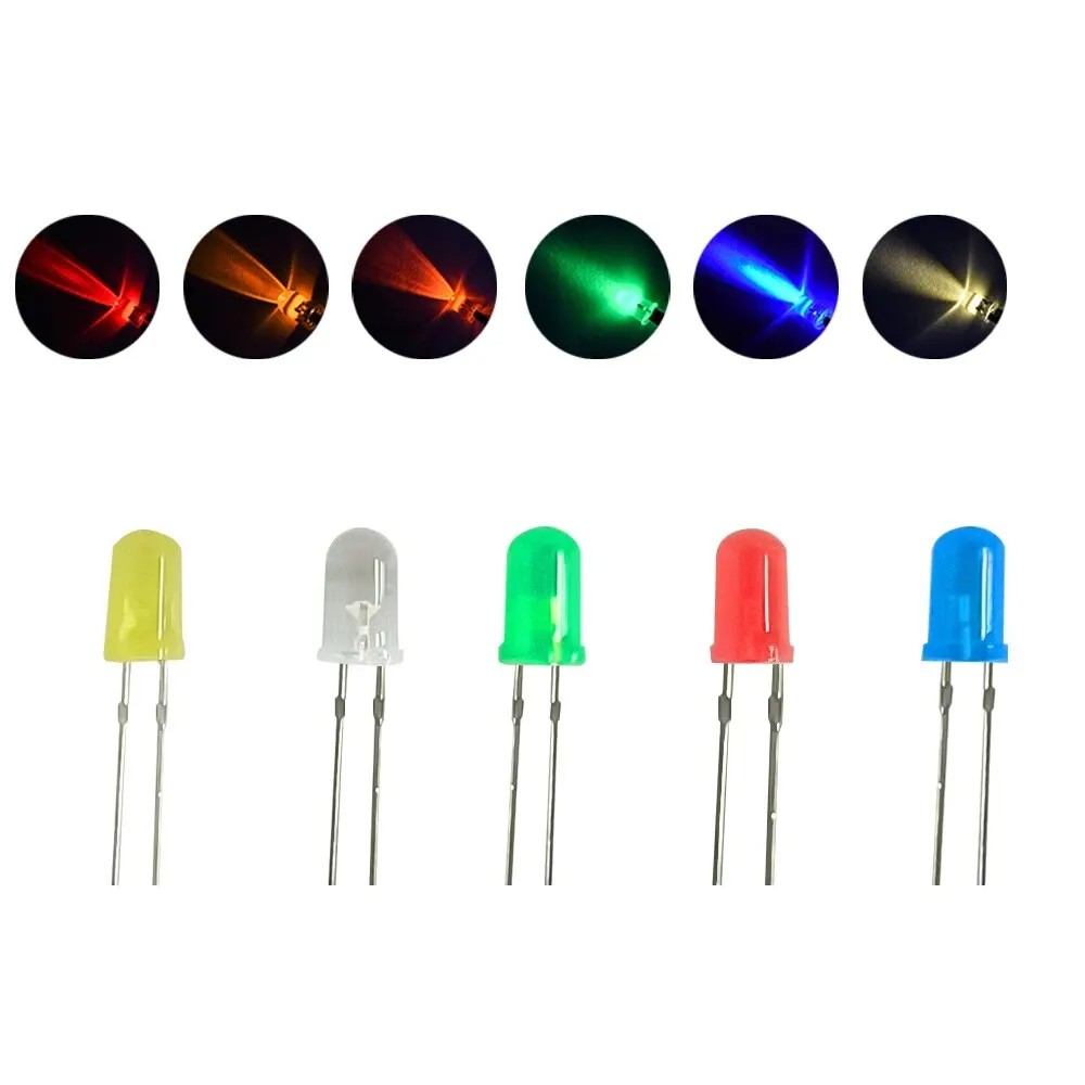 LED F3MM Red Yellow Blue Green White Combination LED Beads F5MM LED Mixed Sample Pack and Storage Box