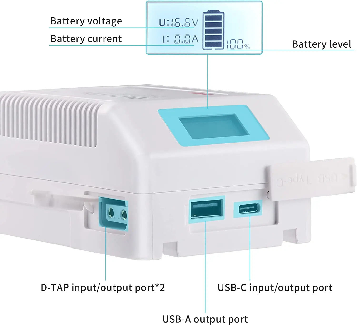 VILTROX BP-V99 Mini V Mount Battery PD Fast Charging V Lock Battery LCD Display Rechargeable Power Bank with Multiple Interfaces