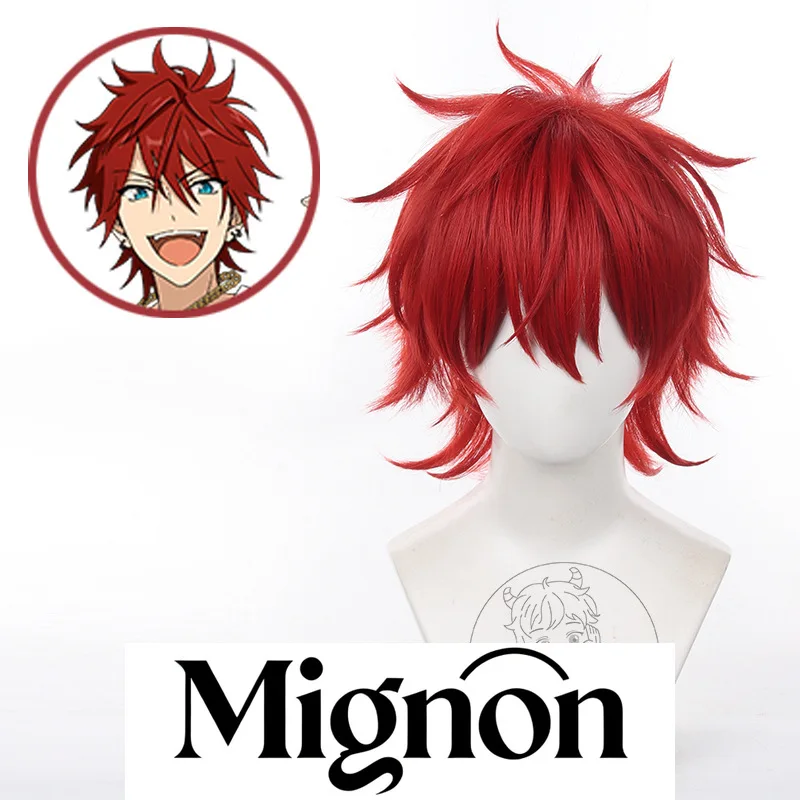 

Ensemble Stars!! Rinne Amagi Cosplay Wig ES Spiky Short Hair Red Crazy:B Halloween Gift