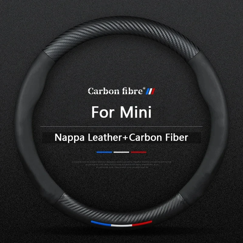 Für BMW MINI JWC R54 R55 R56 R60 F54 F55 F56 F57 John Cooper S Clubman Countryman Auto Carbon-Faser Leder Lenkradbezug