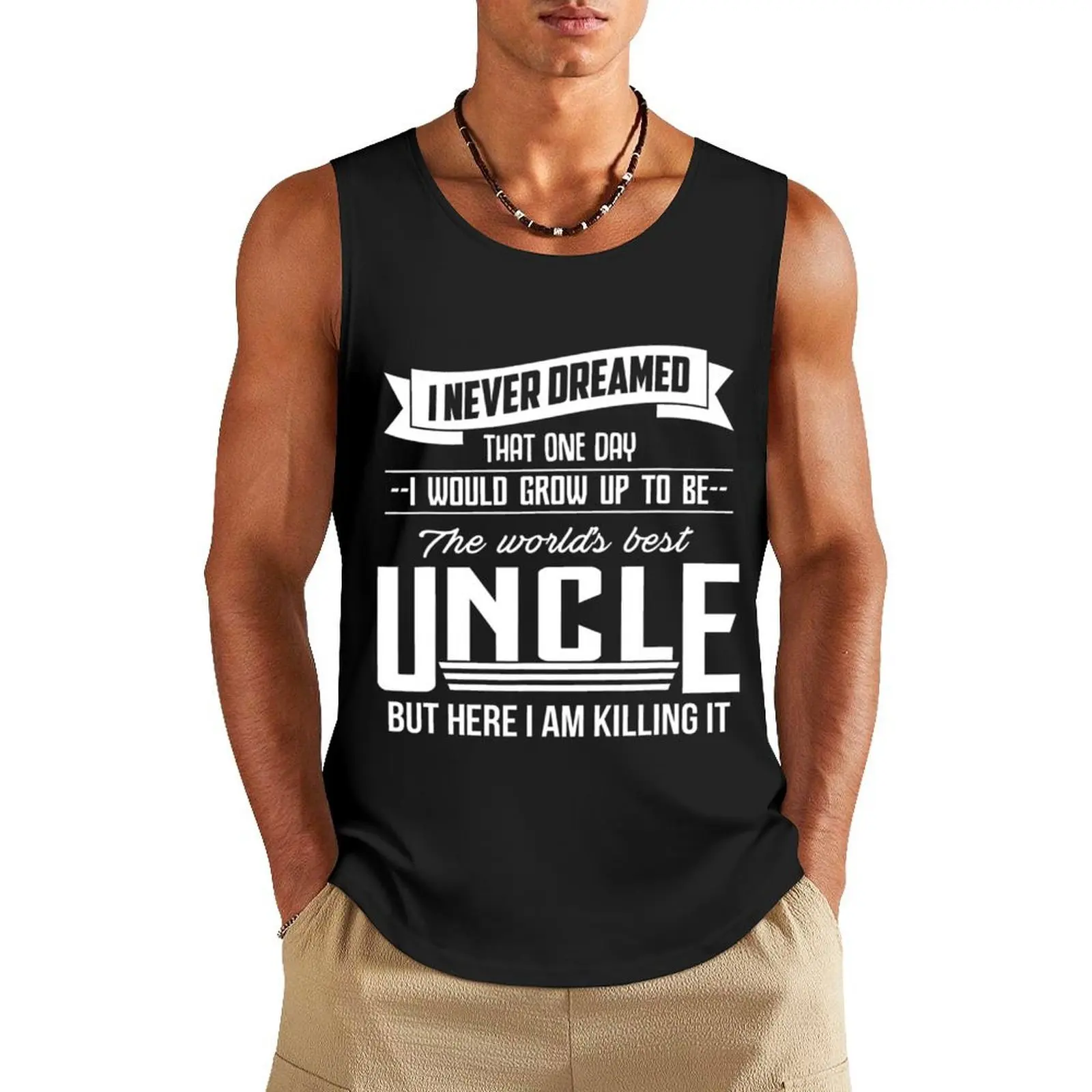 

World's Best Uncle - Gift For Uncle & Brother Shirt Tank Top bodybuilding Vest for boy