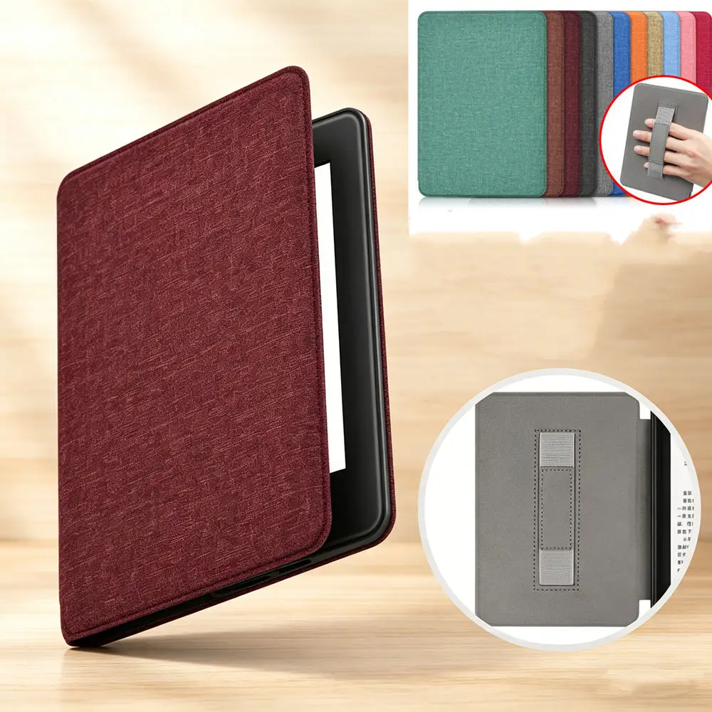 HandStrap Magnetic Smart Case for All-new Kindle Basic 2024 2022 Release 11th Generation 6 Inch Model C2V2L3 RS23CV Cover Funda