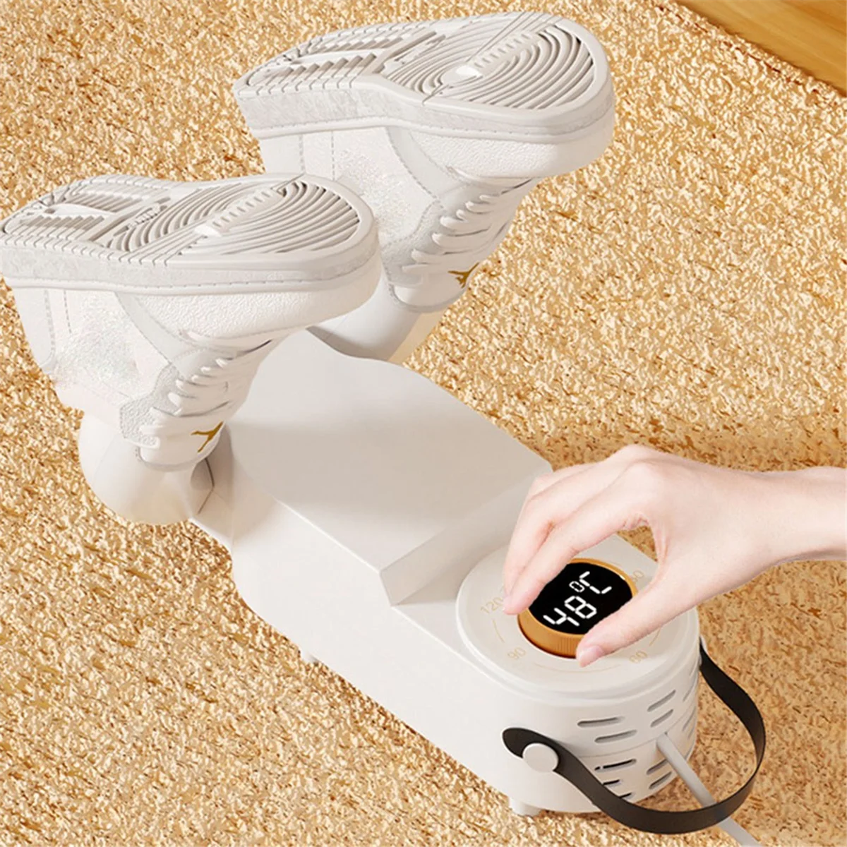 เครื่องเป่ารองเท้าไฟฟ้าให้ความอุ่นในรองเท้าบูตเครื่องเป่าเท้าด้วยยูวีกำจัดกลิ่นที่ทำให้รองเท้าแห้งเร็วทำให้รองเท้าบู๊ตถุงเท้าดับกลิ่นปลั๊กแบบเรา