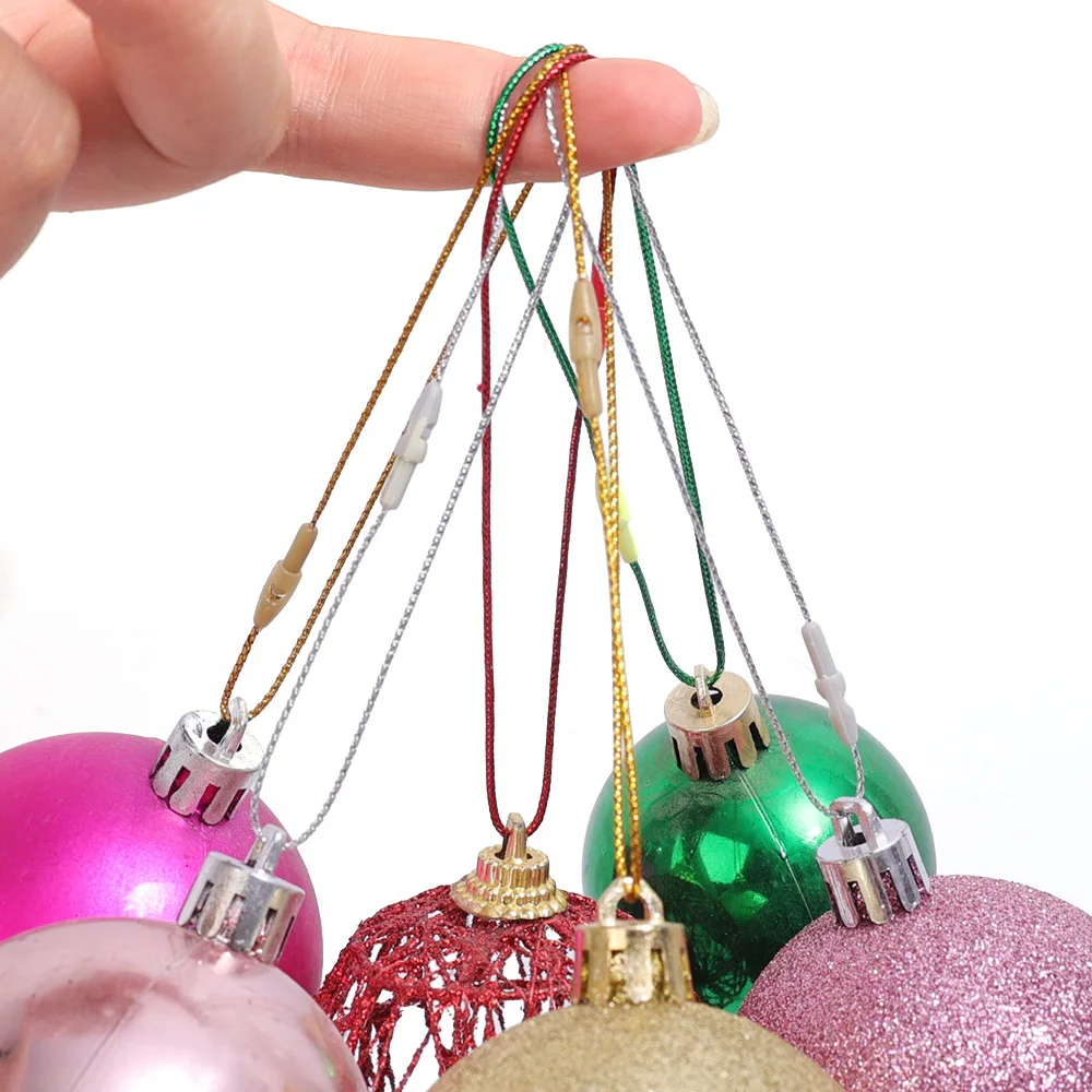 Cuerdas colgantes de Navidad para decoración, gancho de cinta con cierre de broches, accesorios de Navidad, 200/100 piezas