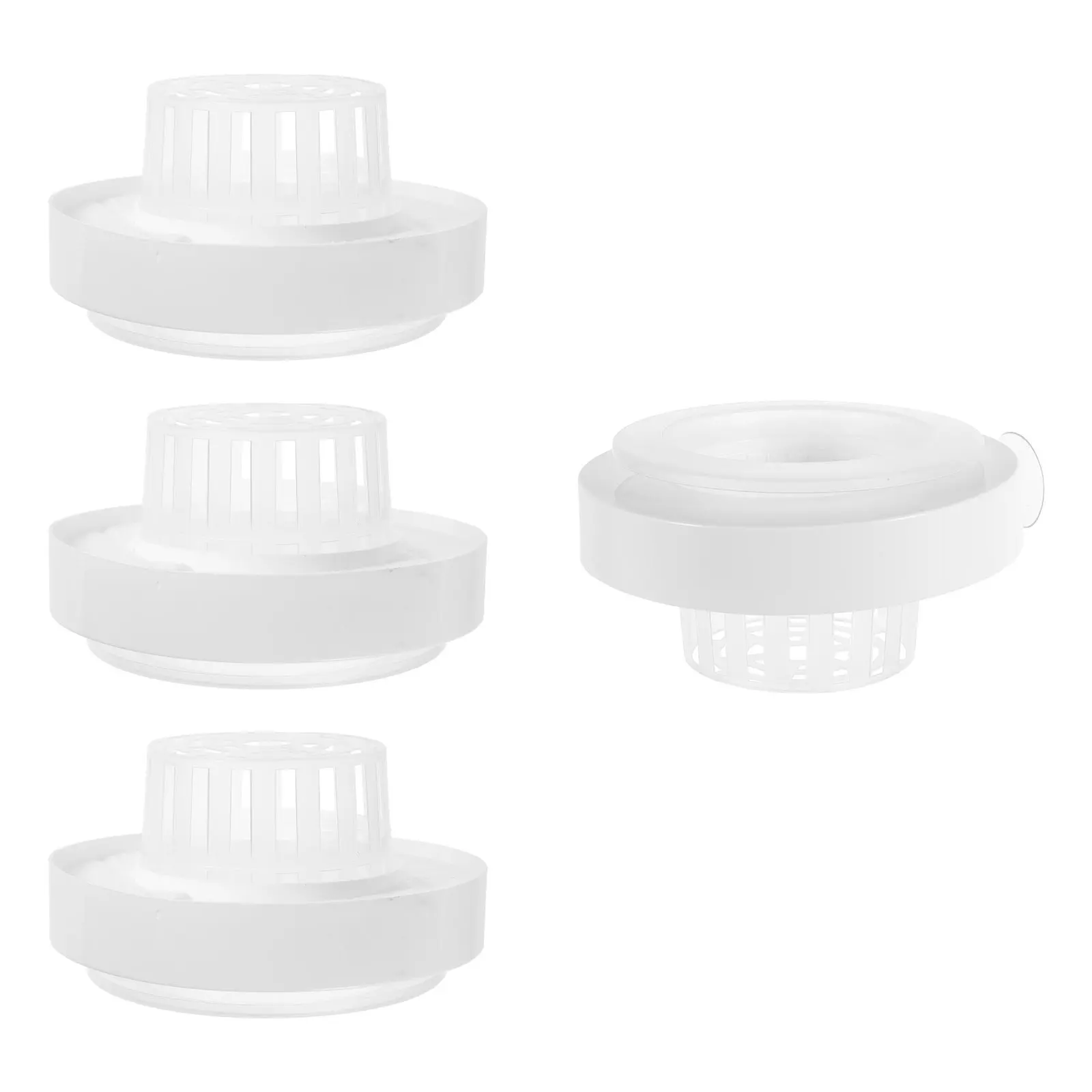 4PCS Floating Aquarium Plant Basket with Suction Cup Aquatic Plant Planting Cup Fish Tank Hydroponic Planter Holder
