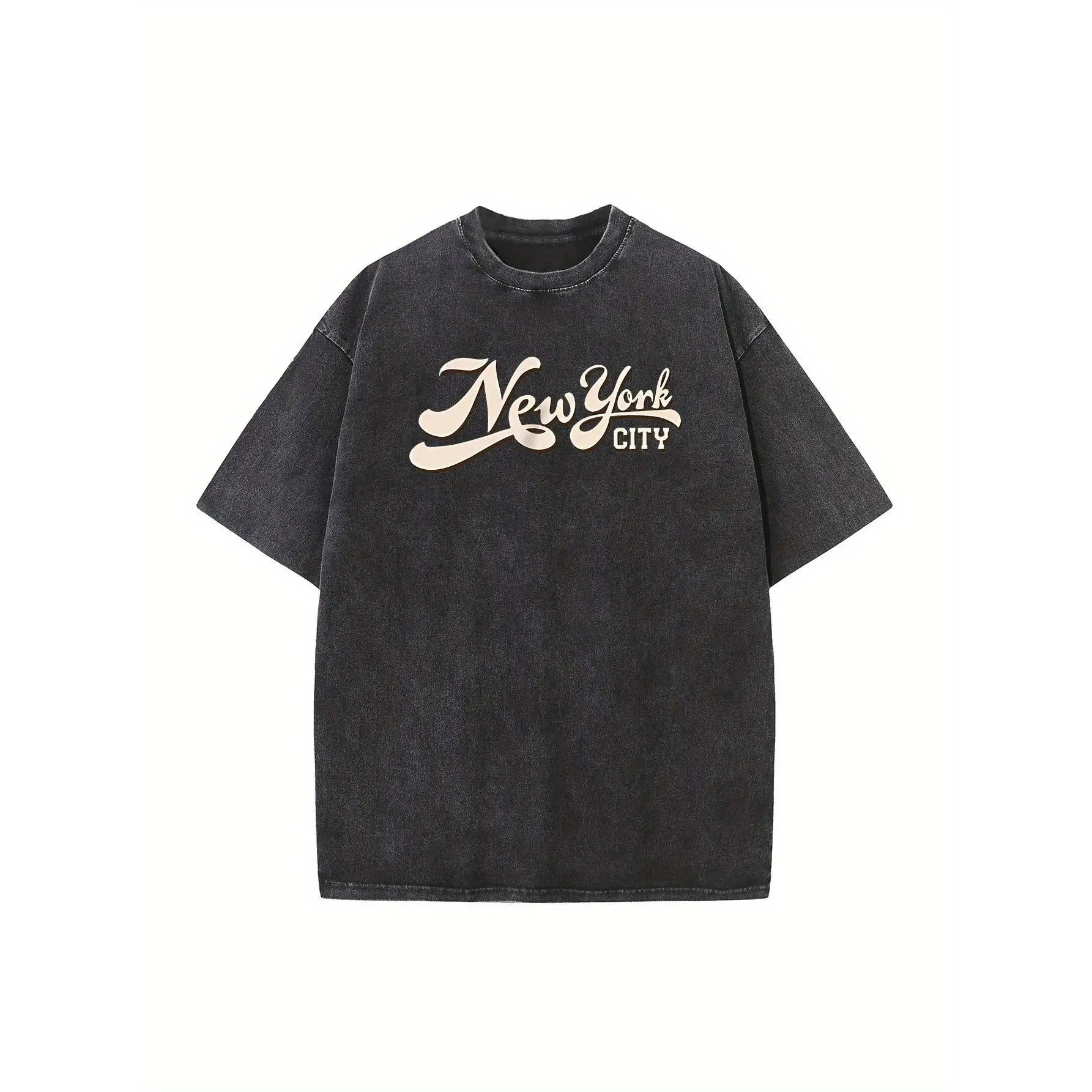 

New York, I Am Vintage, High Quality Vintage Cotton Washing Clothing, Graphic T-shirt, Casual Simple T-shirt For Both Men And Wo