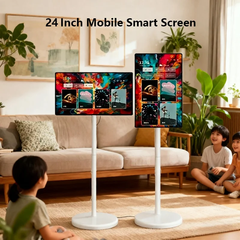 24-inch Full HD Vertical IPS Mo nitor Capacitive Touchscreen Portable Home Office Use WiFi Hotspot Enabled Android 13 8GB RAM