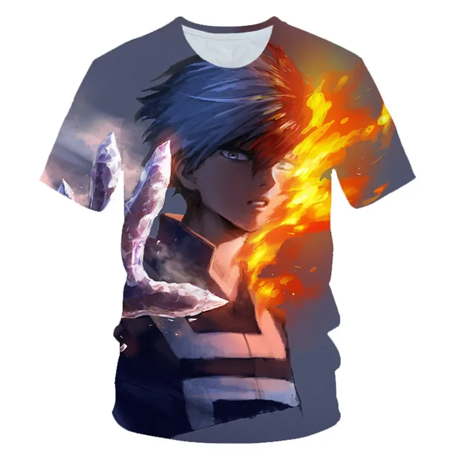 

Summer Anime Kids T-Shirt Boku No Hero demia Print Boy Girl Japanese Funny 3D Children's My Hero demy Gift T Shirt
