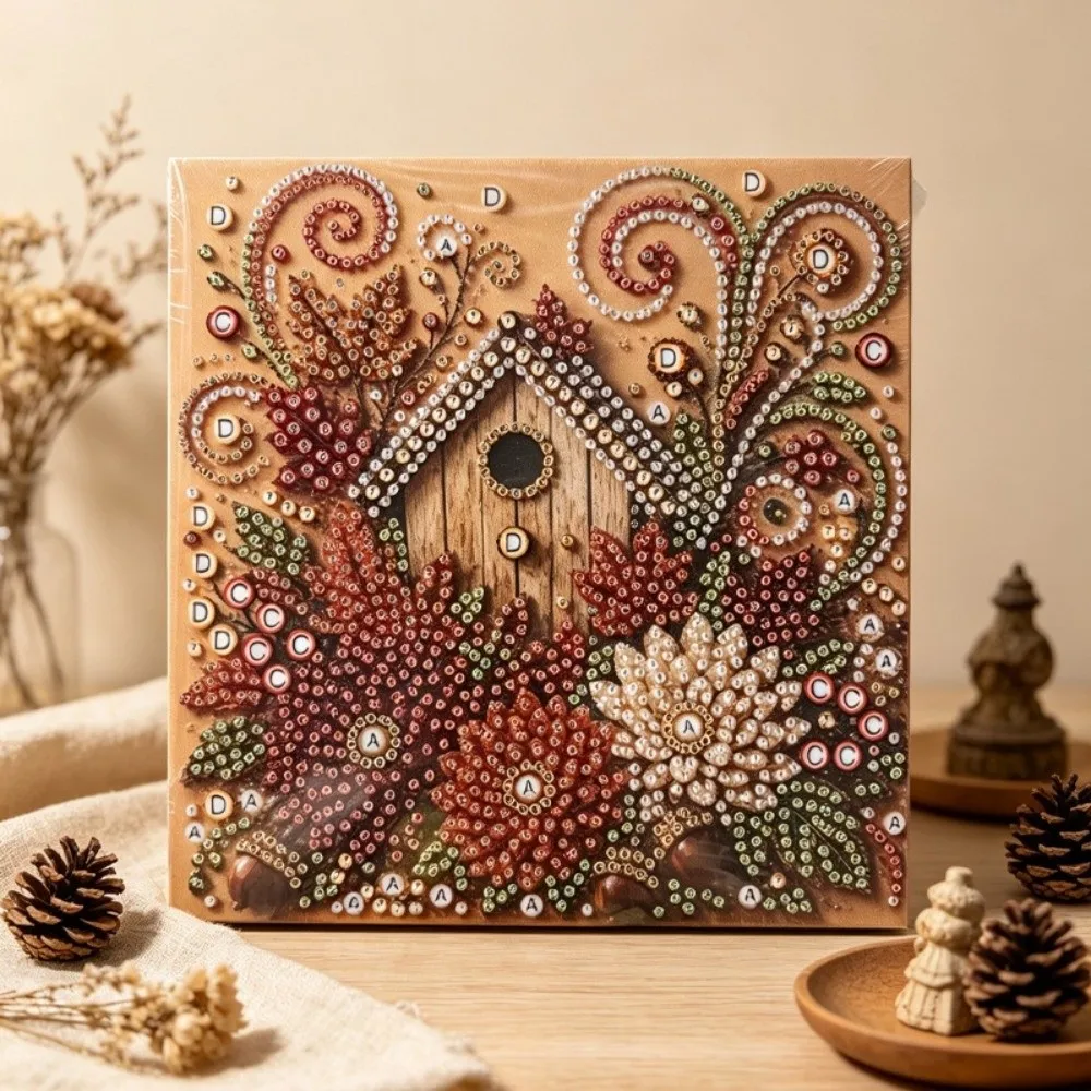 Sparkling Pearl Painting Kit Handmade Fall Harvest DIY Pearl Art Kit Creative Autumn Theme Beaded Canvas Art Thanksgiving Gift