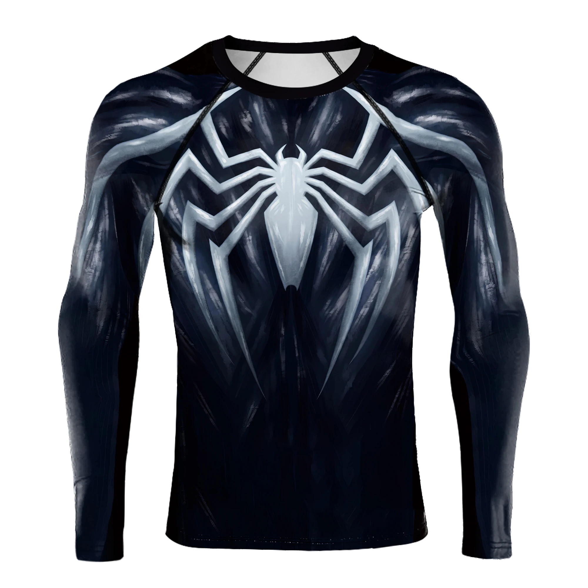 Super Mens Compression T-Shirt Long Sleeve Tight Fitness Gym Sports Spider Printed Running Shirts Hero Jerseys Cosplay Top