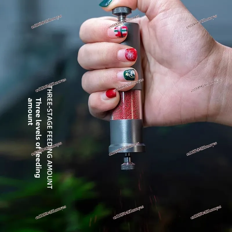 Fish tank feeder F1 aluminum alloy small fish press limited feeding