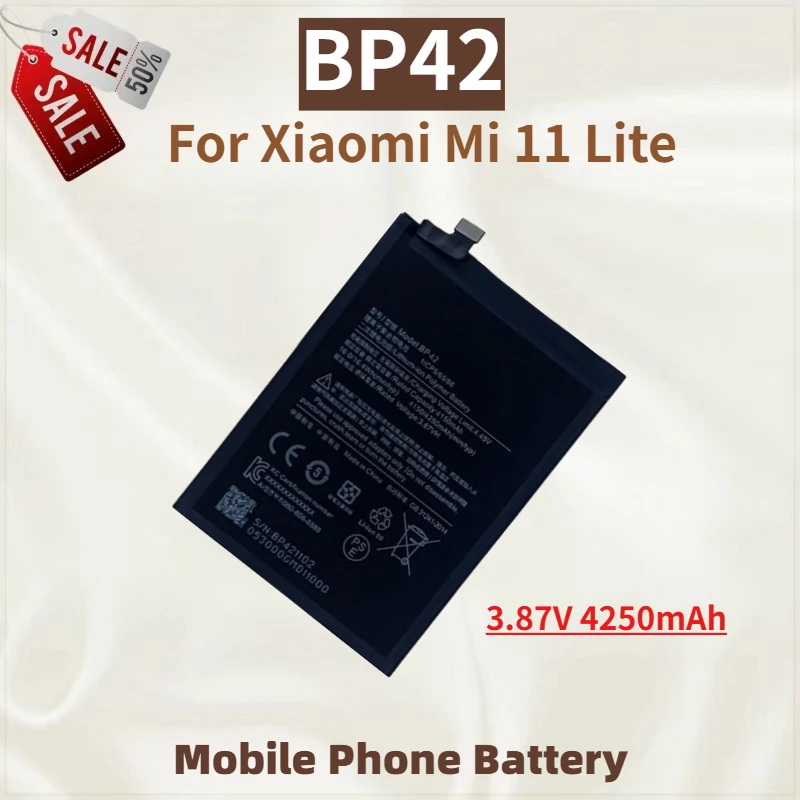 

High Quality Phone Battery BP42 3.87V 4250mAh For Xiaomi Mi 11 Lite Brand New Replacement Battery