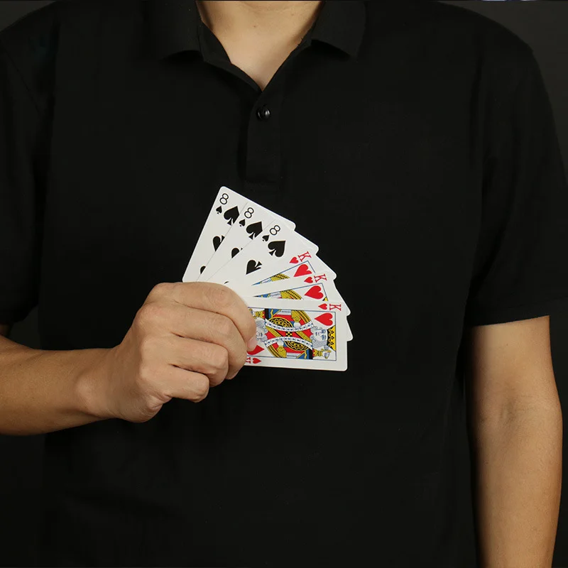 Stand Up Three Cards Magic Tircks Stand Up Monte Close up Interaction Shocking Card Magic Props