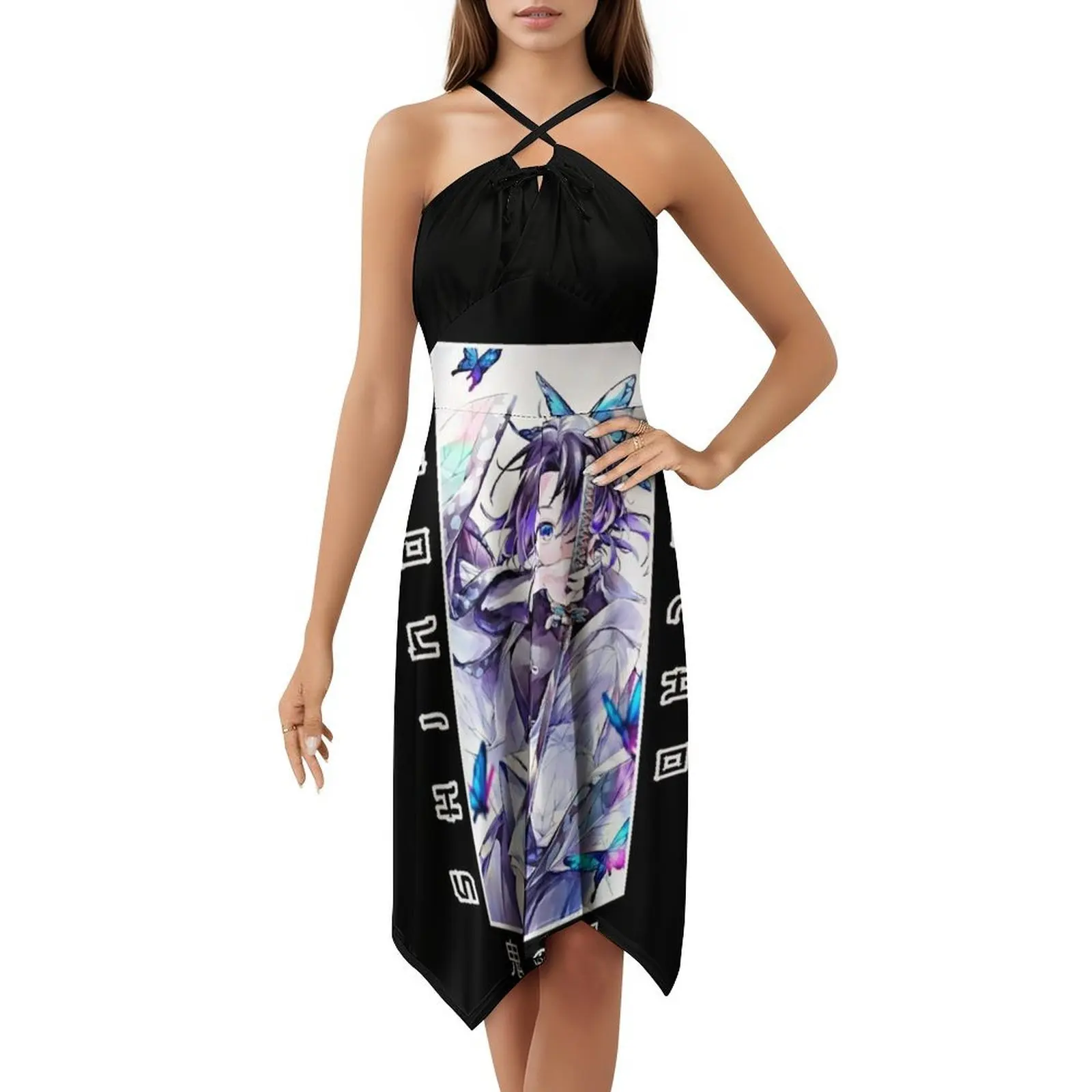 Копия шикарного платья в стиле бохо Demon-Shinobu, элегантное модное пляжное платье для свадебной вечеринки, Demon Demon Shinobu, аниме Demon Shinobu, женское