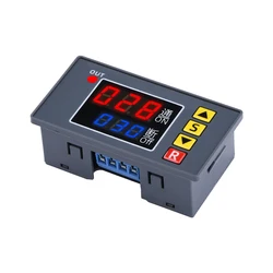 AC 110V-220V 12V/24V Cycle Time Timer Delay Relay T3231 Dual Digital Display Timing Adjustable 0-999 Power Supply Thermolator