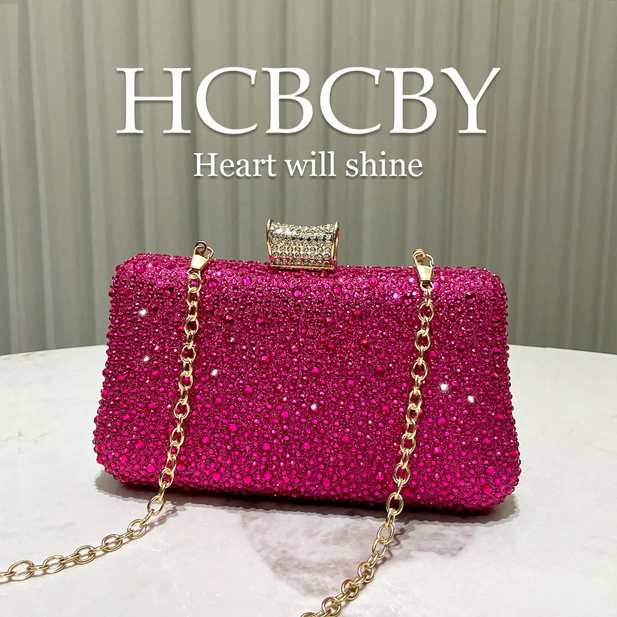 

Diamond Rhinestone Decorative Clutch Bag for Women Elegant Fashion Dinner Bag Hot Trend Accessory