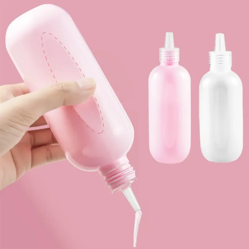 2pcs Needle-nosed Emulsion Facial Cleanser Bottled Separately Plastic Extrusion Travel Nail Remover Hose Portable Seal Bottle