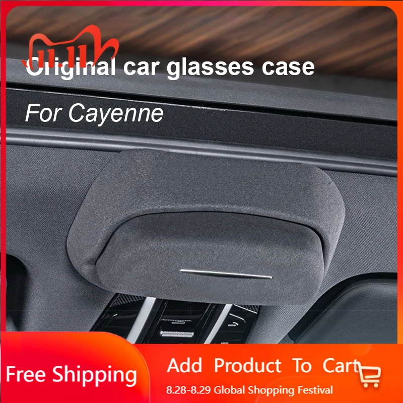 

Внутренние наклейки для Porsche Cayenne 2018 2019 2020 2021 2022 2023 2024, автомобильный замшевый чехол для очков из АБС-пластика, зажим для хранения солнцезащитных очков Prot