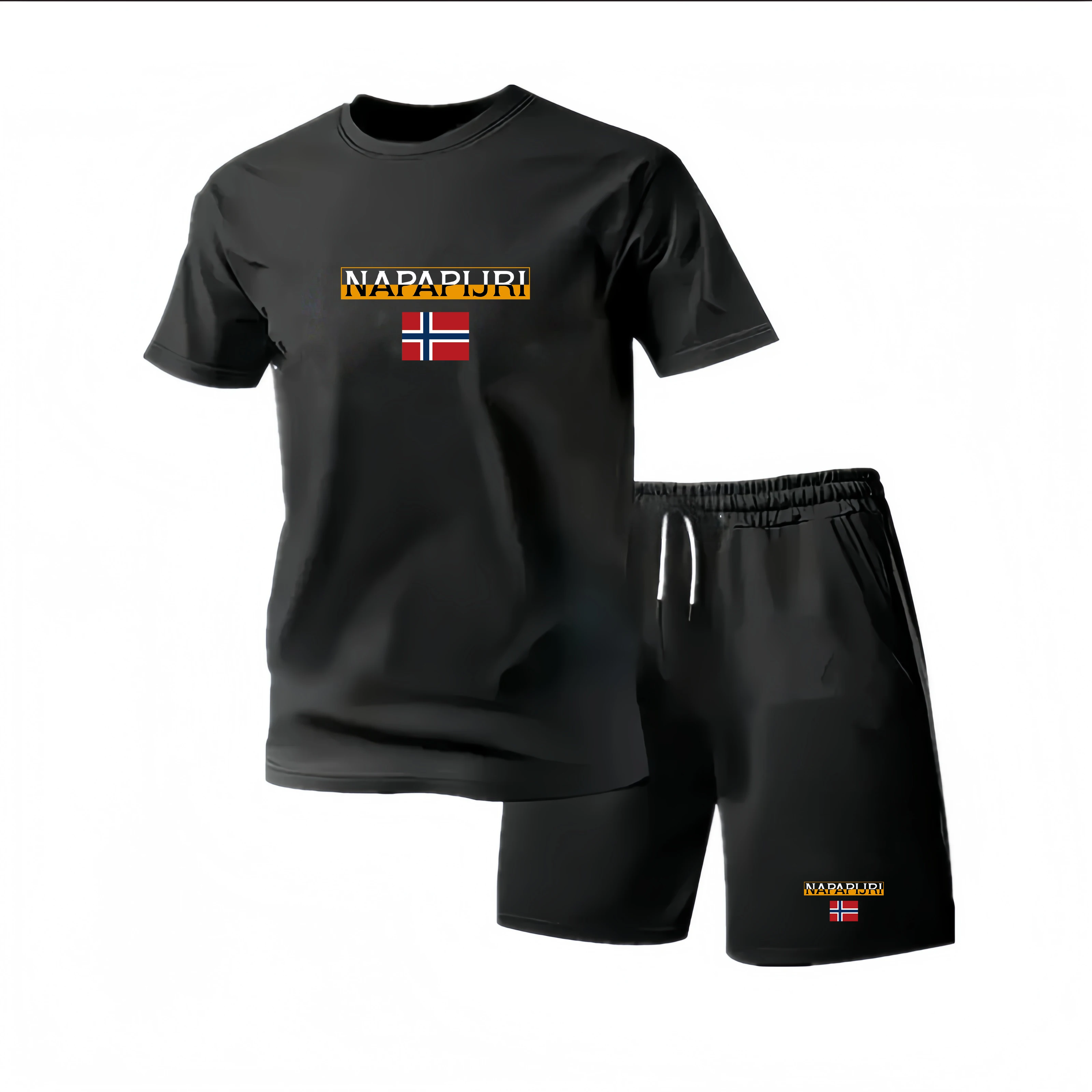 Summer 2026 comfortable new breathable men's casual sports set outdoor fashionable jogging men's sho