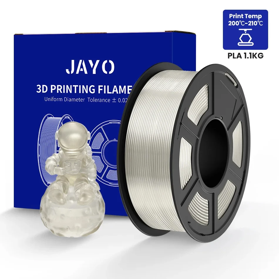 JAYO PETG/PLA/SILK/WOOD Filament 1.1kg 1.75mm Diameter Tolerance +/-0.02mm 100%No Bubble High Strength FDM 3D Printer Material