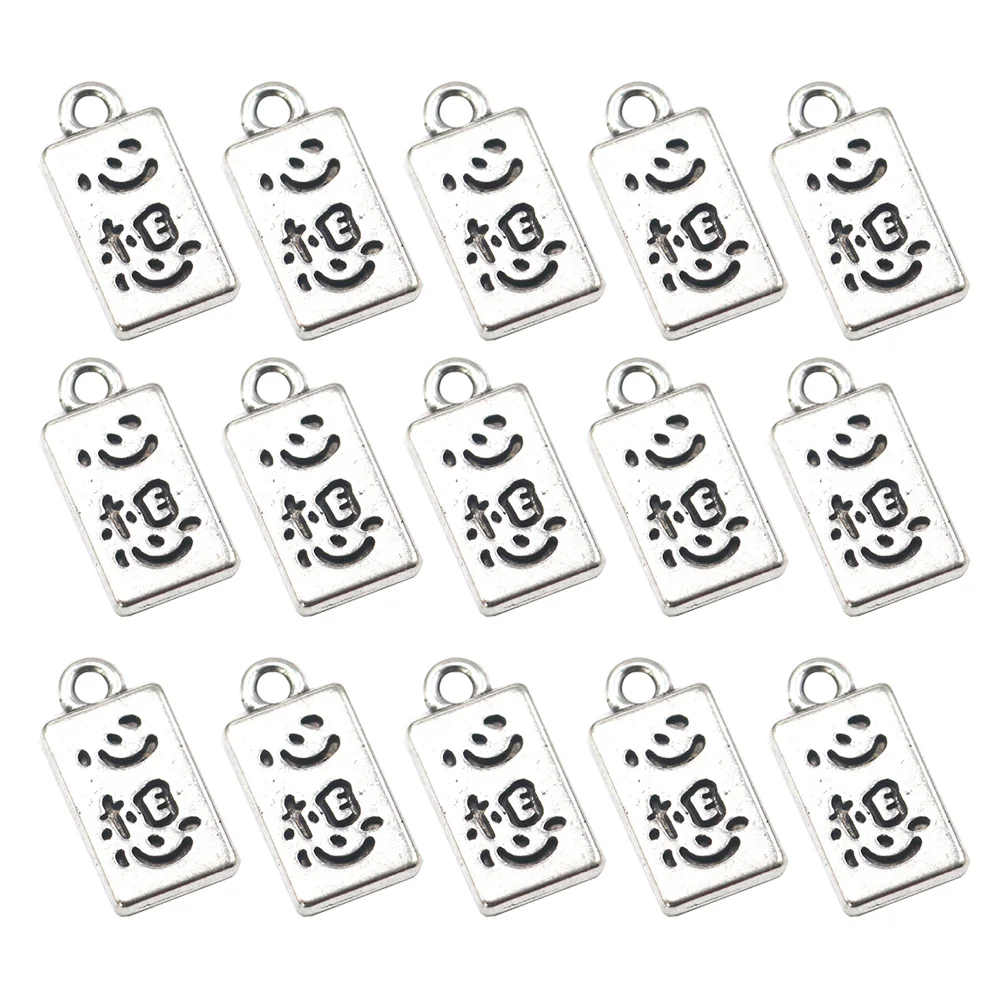 

50 Pcs Retro Pendant Earrings Jewelry Making Pendants Alloy Charm Fashion Letter Metal Charms