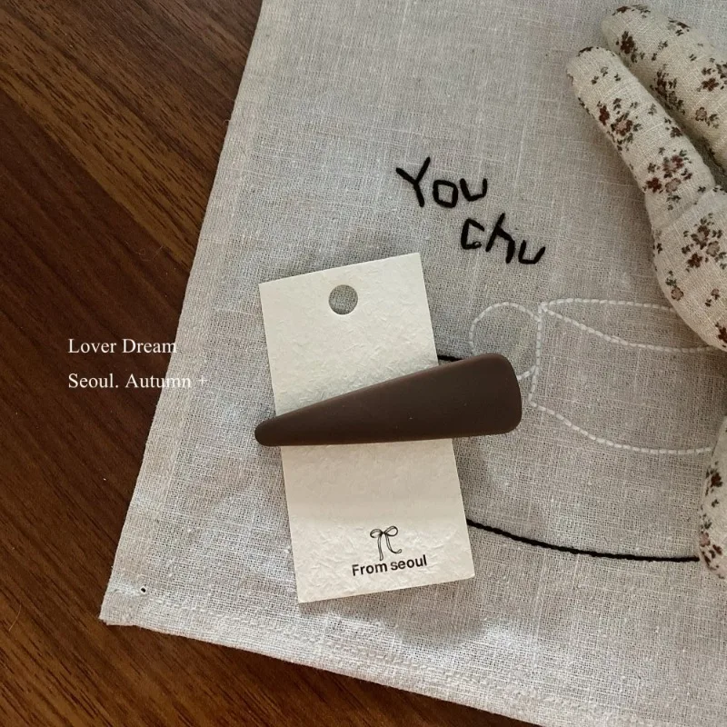 Coreano autunno inverno opaco geometrico fermagli per capelli a becco d'anatra minimalista antiscivolo frangia fermagli per capelli laterali accessori per capelli moda