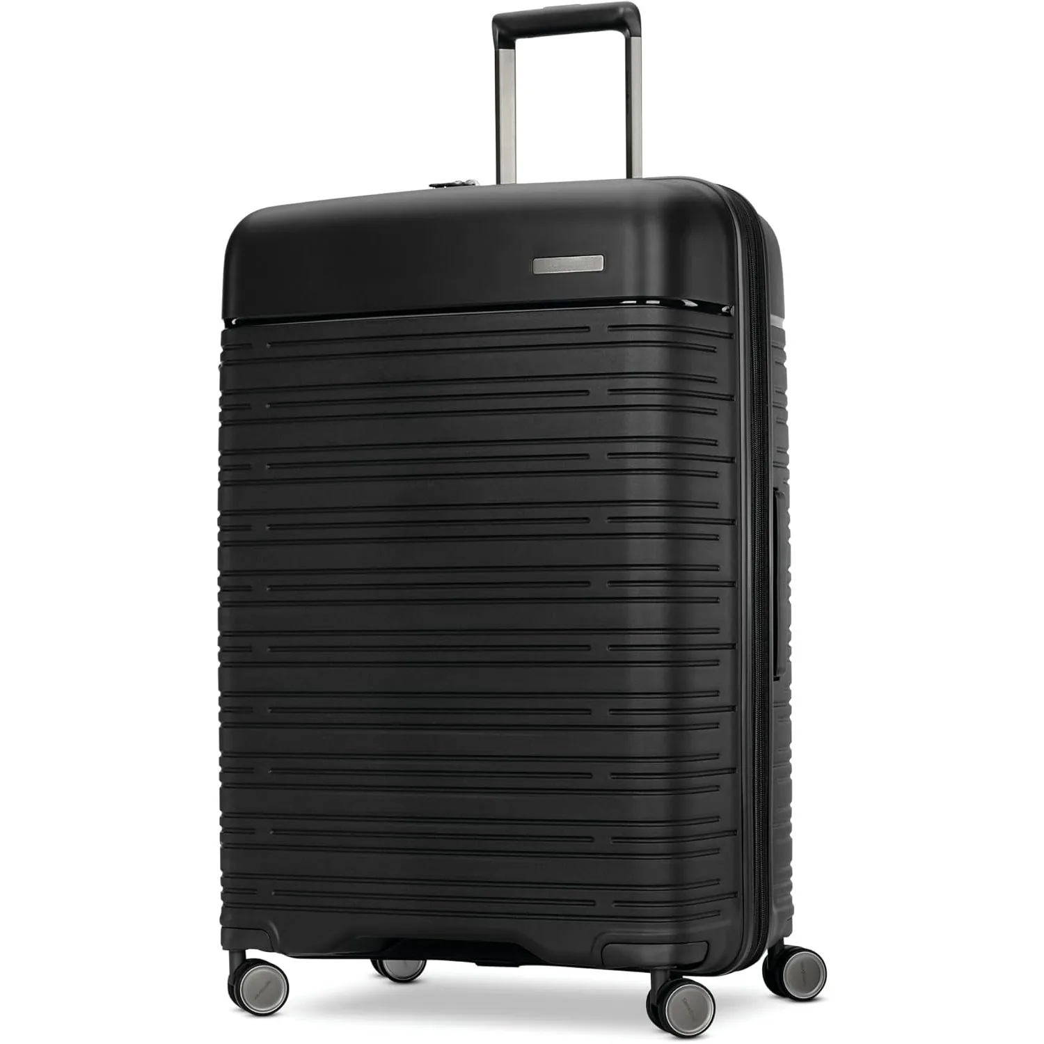Large Hardside Luggage - Scratch Resistant Polypropylene Shell, RightHeight™ Adjustable Handle, Integrated AirTag Holder, TSA Lock, WetPak™ Compartment - Triple Black