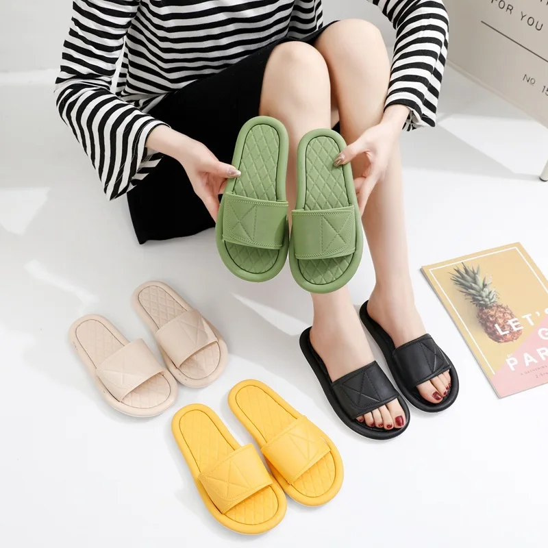 

Женские и мужские тапочки-слайды из ЭВА для дома и пляжа, летние, на толстой платформе, нескользящие, для душа и отдыха