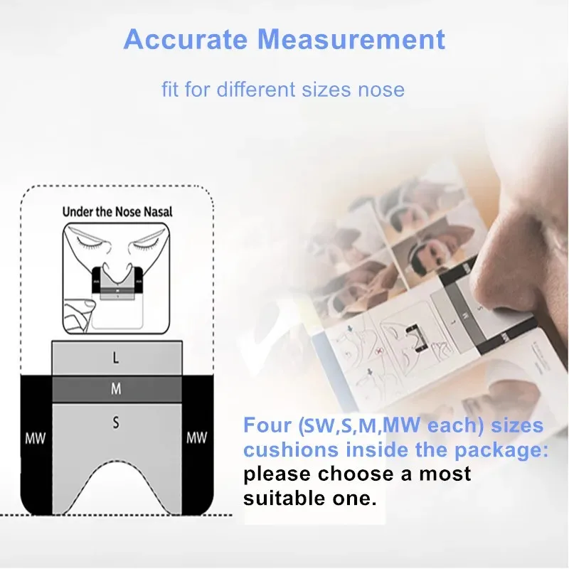 Nasal Mask for Dreamwear Nasal Mask with Headgear and Four Cushions S/SW/M/MW for Home Sleep Snoring and Apnea