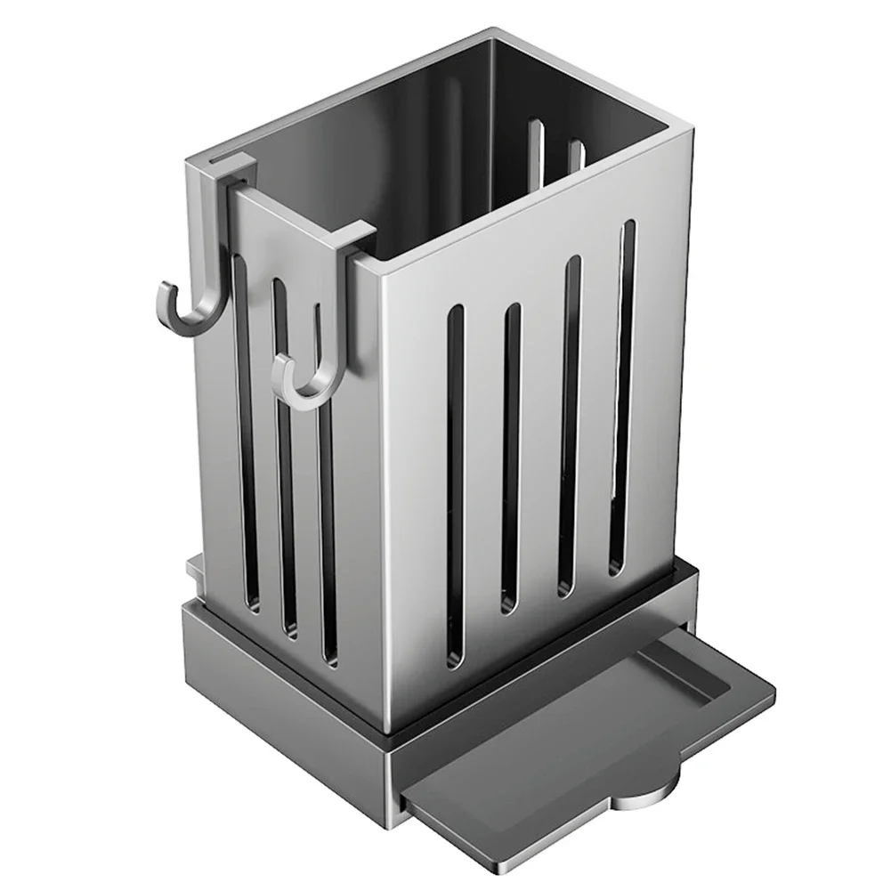 1 pz portautensili da cucina in plastica, porta bacchette drenante multifunzionale, scatola portaposate a parete o indipendente ﻿