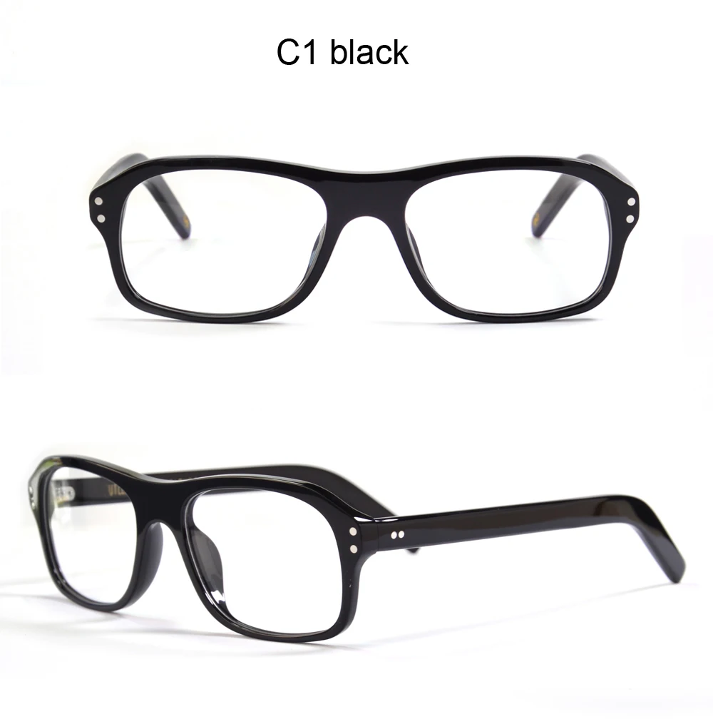 Kingsman Brillengestell mit Etui, Retro, handgefertigt, Acetat, rechteckige Brillen für Herren, Kingsman Agent Eggsy-Brille – Detail 10