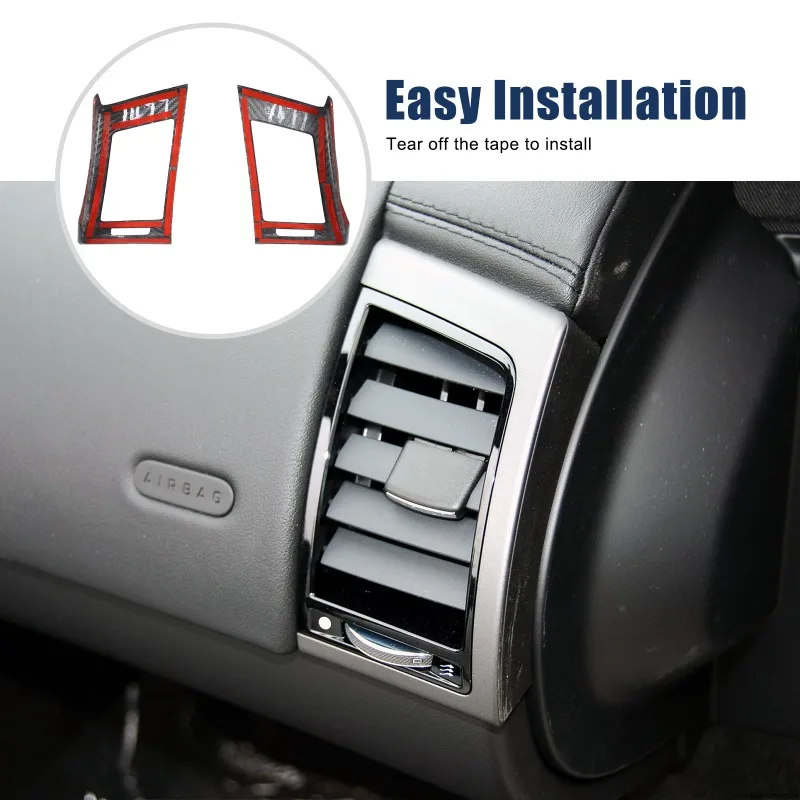 

Real Carbon Fiber For 2013-2026+ Jaguar F-TYPE Dashboard AC Side Vent Trim Frame Protective Case Sticker Interior Accessories