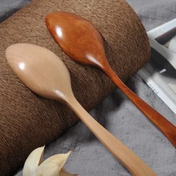 Retro Wooden Spoon Kitchen Cookware Tool Soup Tea Spoon Dining Kitchen Wooden Spoon