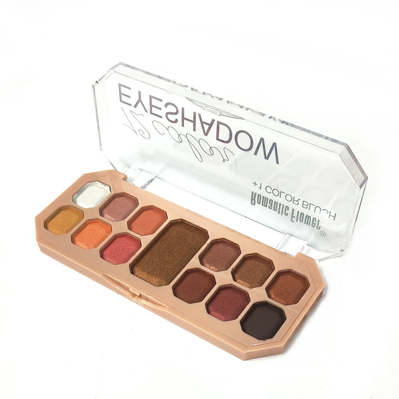 12-kleuren oogschaduwpalet met blozen Langdurige waterdichte gezichtsmake-upset voor dagelijks gebruik Make-upbakje en oogschaduwdoos