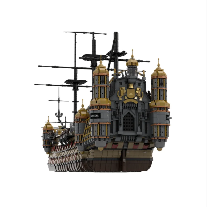 15684PCS MOC Pirate Series Silent Ship High Difficulty Assembly Toy Ship Model Technology Building Blocks Children's puzzle gift