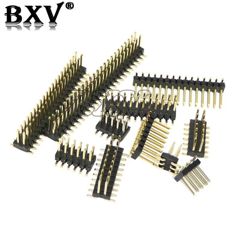 SMT 1.27mm 1.27 Double Row Male Breakaway PCB Board Pin Header Connector Pinheader 2*3/4/5/6/7/8/10/12/15/20/40P 3-50P New