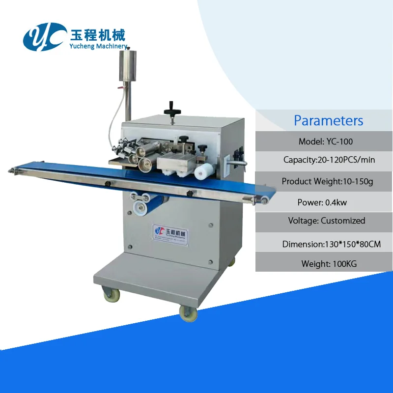 Automatic popping cookie embossing egg brushing machine with bottom price